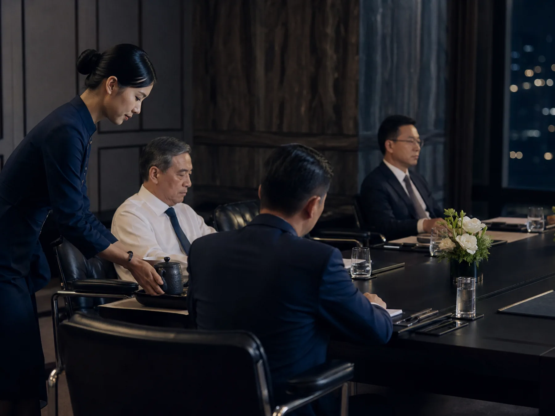 Closed board meeting: spatial detail