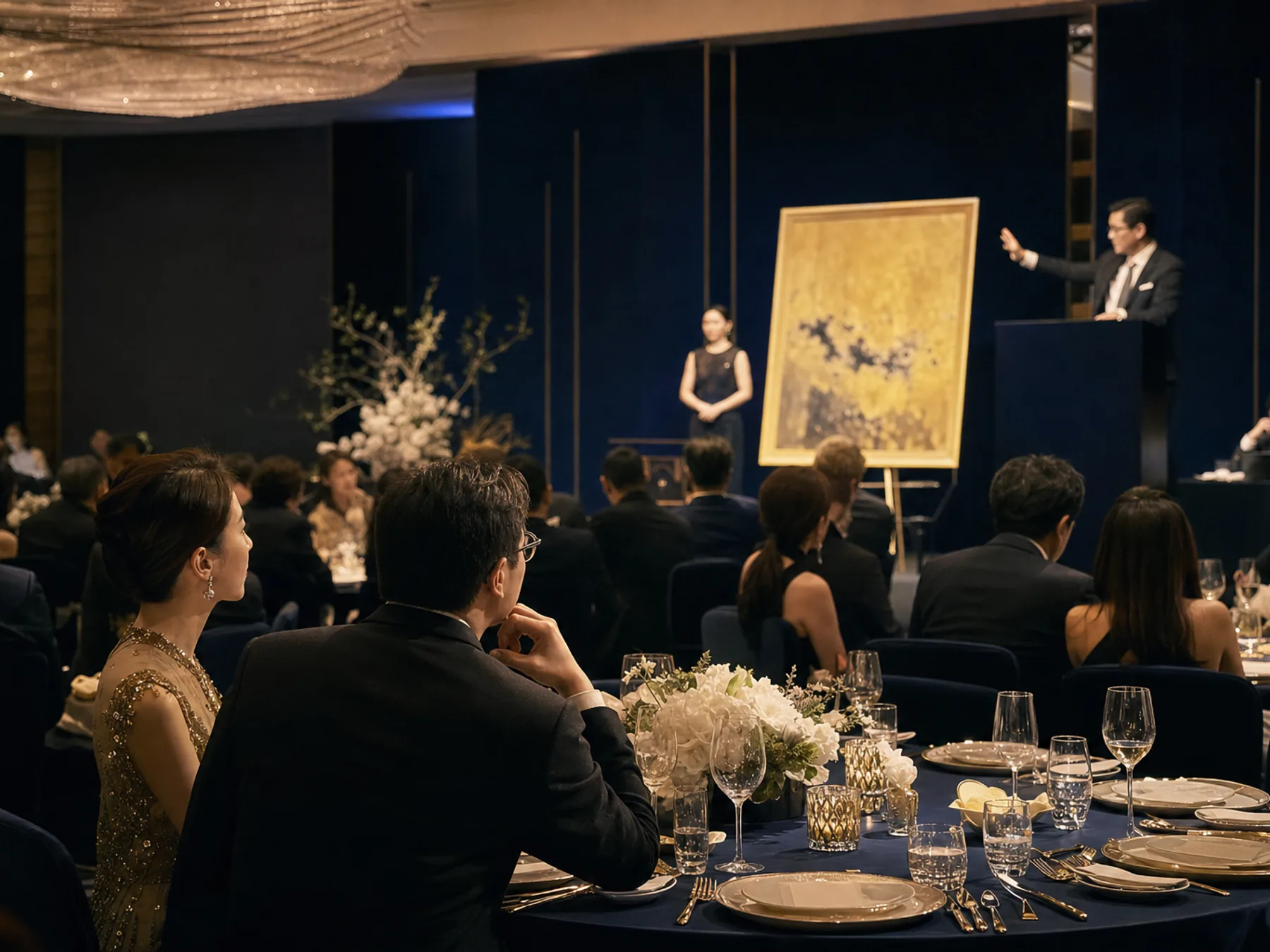 Charity gala evening: spatial detail