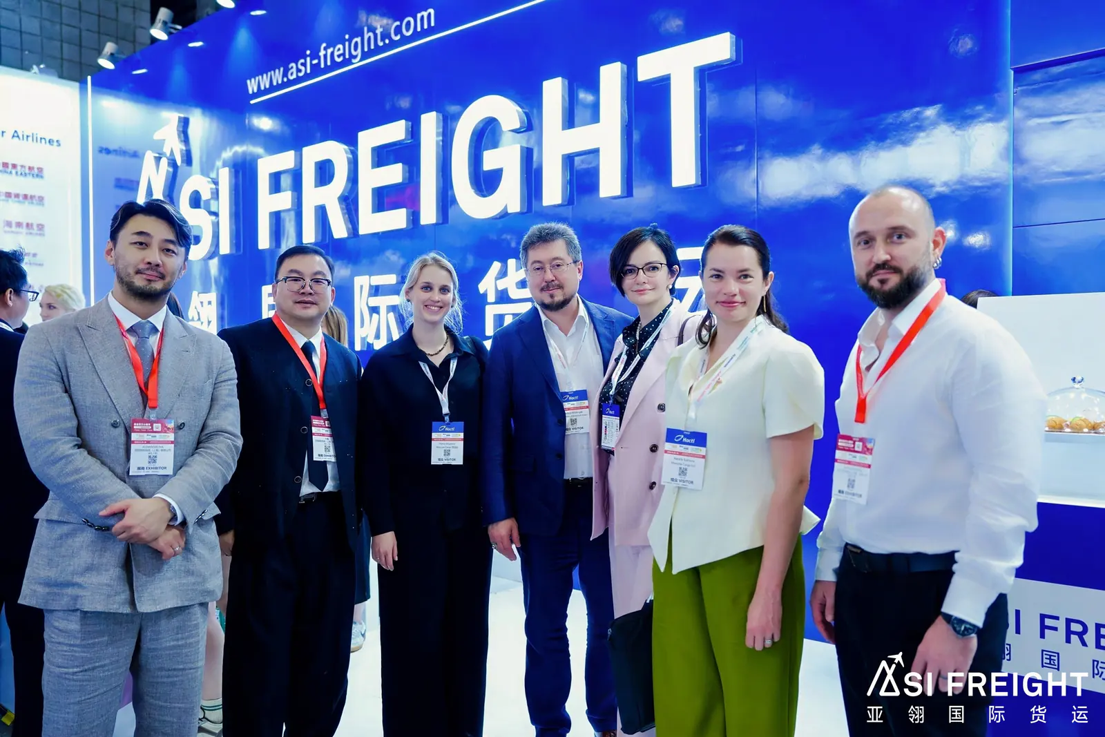 ASI Freight project team at the exhibition