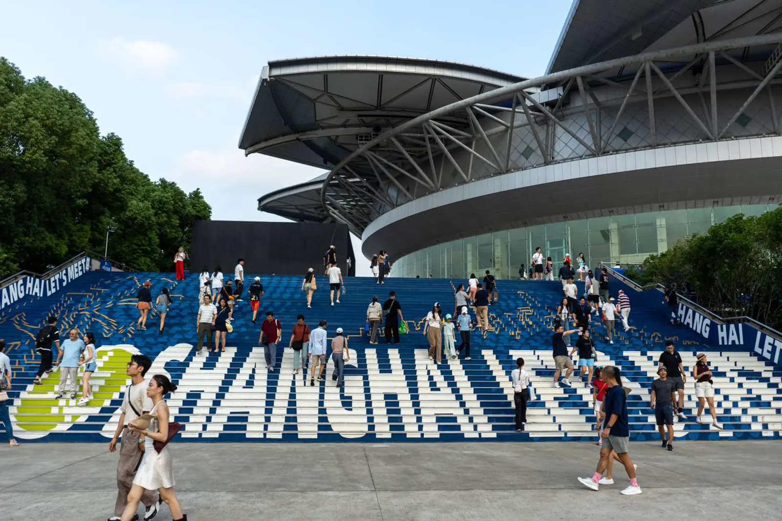 Entrance area of a sporting event in Shanghai